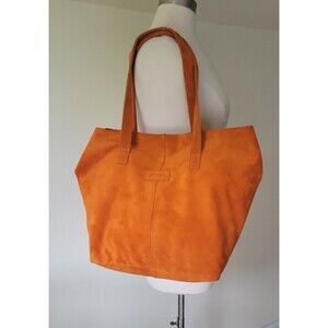 Beautiful Large SCAPA orange suede tote with removable lining